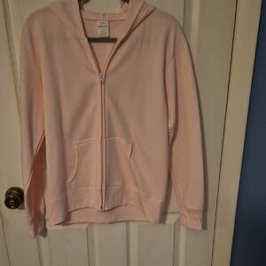Hanes Light Pink Hoodie with Zipper